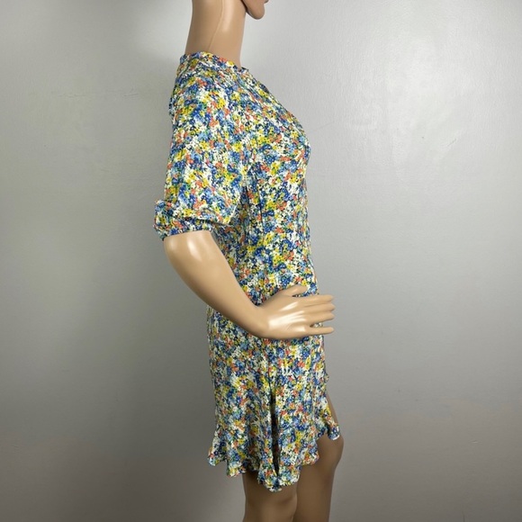 NEW FAITHFULL THE BRAND REVOLVE FLORAL PRINT MINI DRESS - Picture 5 of 9